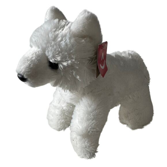 Aurora Mini Flopsy White Arctic Fox 8 Inch Plush Stuffed Animal Toy #31568 - Picture 2 of 7